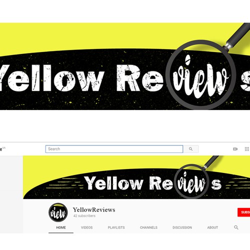 Review design with the title ' Layer for You-tube channel'