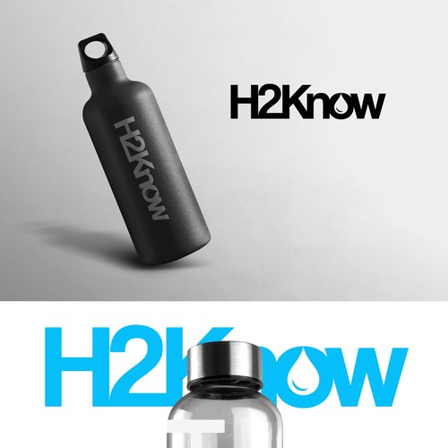 Water bottle design with the title 'Monogram logo or lettermark logo created for Water Bottle or Tumbler Company'