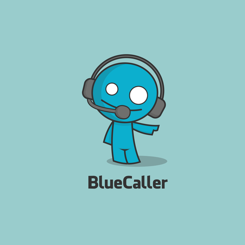 Call center logo with the title 'Little blue feller'