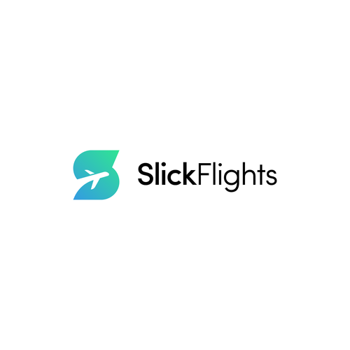 Travel logo with the title 'Slick Flights'