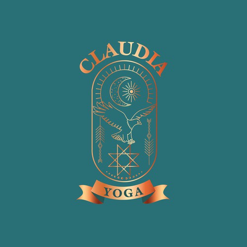 Personal trainer design with the title 'Logo Entry: creative, modern yoga teacher'