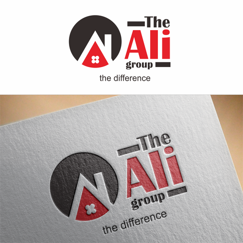 Realistic logo with the title 'Logo concept for Real Estate'