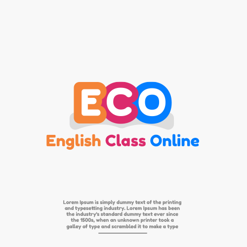Class logo with the title 'Logo Design Concept for an Online English School'