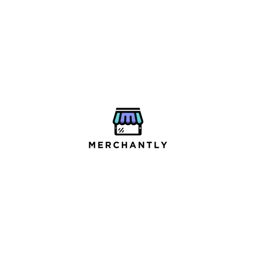 Marketplace logo with the title 'Concept logo of Merchantly'