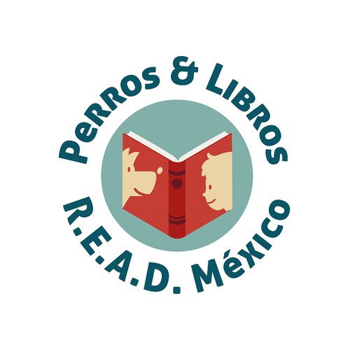 Library logo with the title 'Perros y libros.'