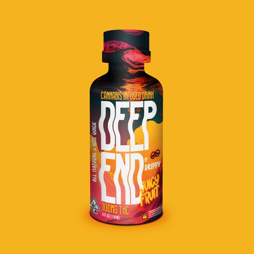 Cannabis label with the title 'Cannabis infused drink'