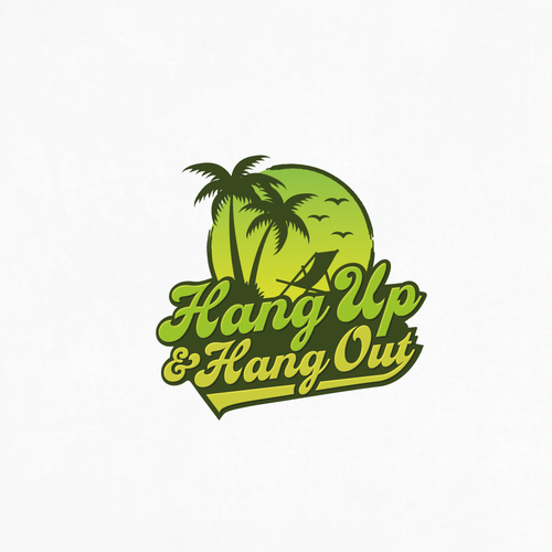 80s logo with the title 'Hang Up & Hang Out Logo Design'
