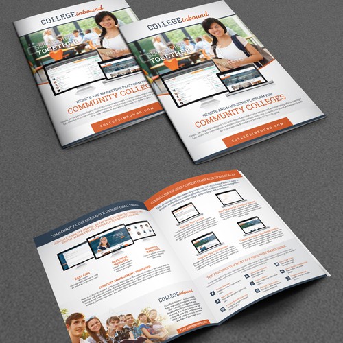 Software design with the title 'College inbound brochure'