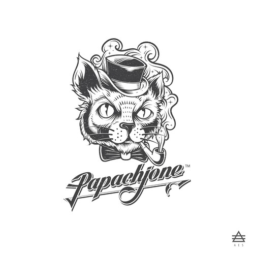 Classic logo with the title 'logo For Papachjone'