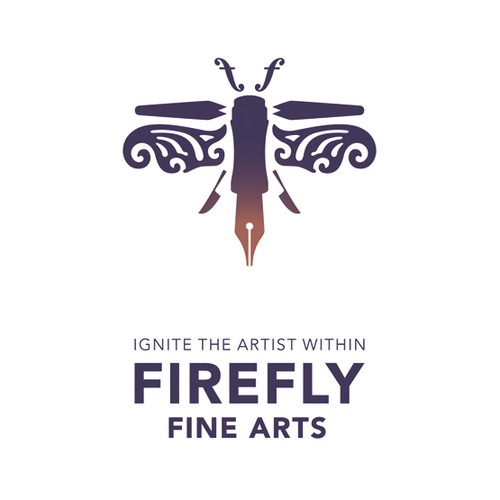 Firefly logo with the title 'Logo for a fine art academy'