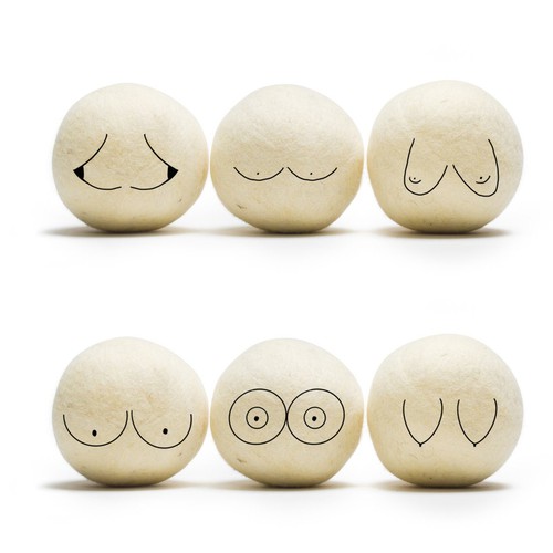 Illustrated design with the title 'Collection of Boobs... '