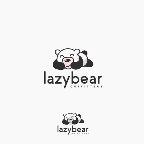 Sleep logo with the title 'lazy bear logo design'