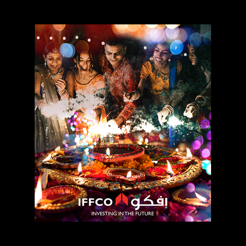 Light artwork with the title 'Greeting Card Design'