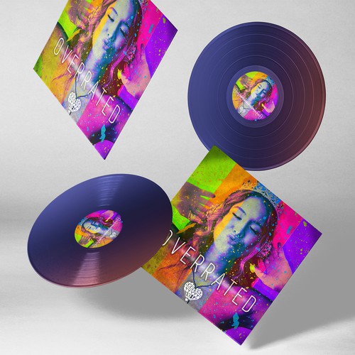 Record design with the title 'Artwork Design for Album Cover'