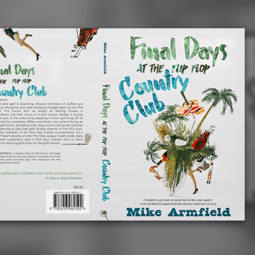 Book cover with the title 'Final Days at the Flip Flop Country Club'