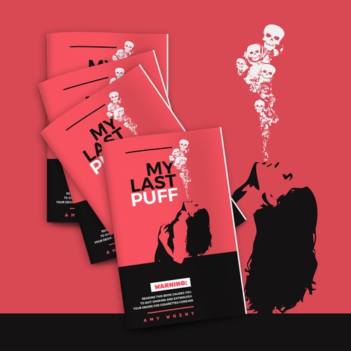 Smoke design with the title 'book cover for Amy Wozny'