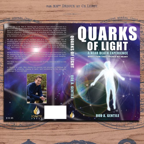 Spiritual book cover with the title 'Book cover for spiritual experience book'