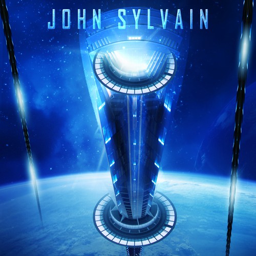 Spaceship design with the title 'Sci-fi Book Cover'