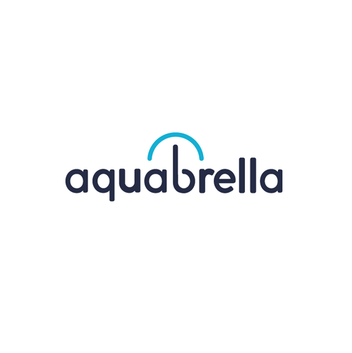 Umbrella logo with the title 'Aquabrella Logo'