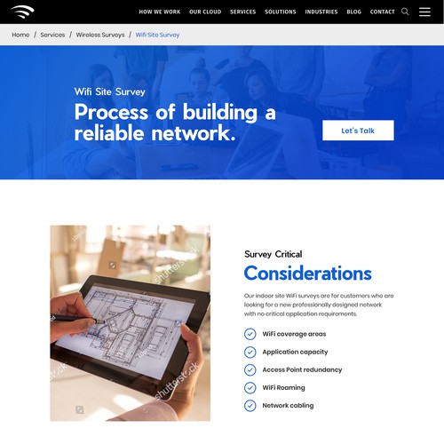 Network website with the title 'Inner Page Design'