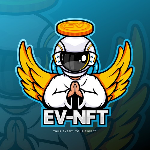 Angel design with the title '"EV-NFT" logo'
