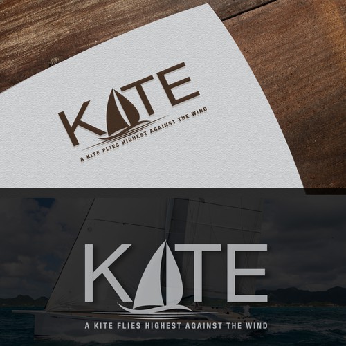 Sailing logo with the title 'KITE'