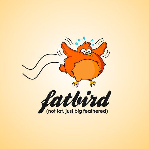 Funny logo with the title 'Fat Bird'
