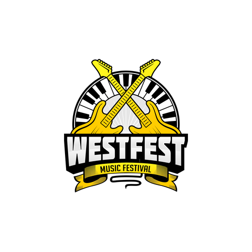 Music festival design with the title 'WESTFEST'