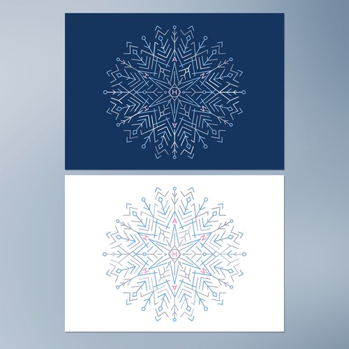 Snowflake design with the title 'Invitation card'