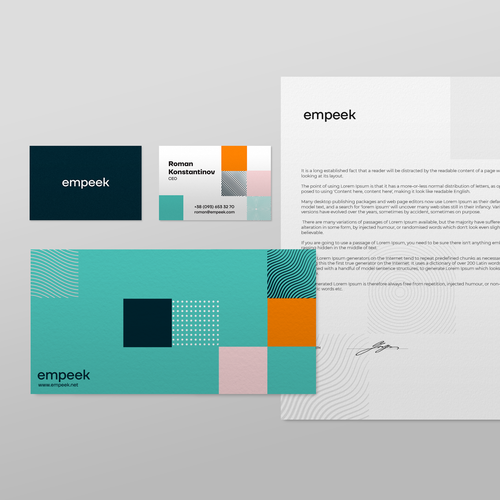 Letterhead design with the title 'Stationary for IT Digital company'