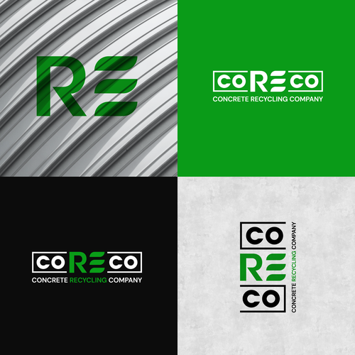 Concrete design with the title 'Logo for CORECO (Concrete Recycling Company) UK'