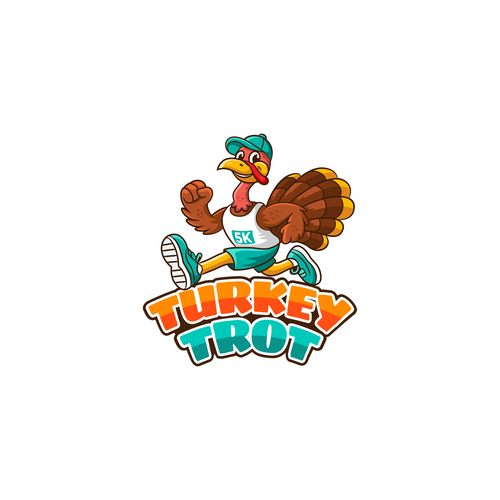 Turkey logo with the title 'A fun logo for an annual 5k run'