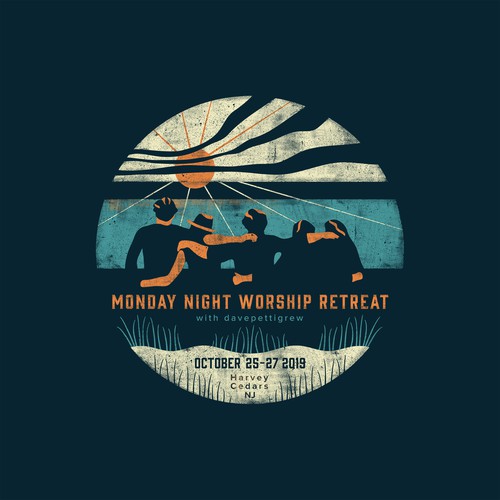 Ocean t-shirt with the title 'Monday Night Worship Retreat'