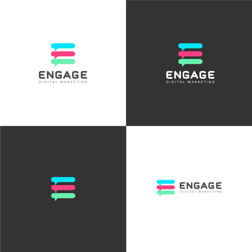 Message design with the title 'Engage Logo'