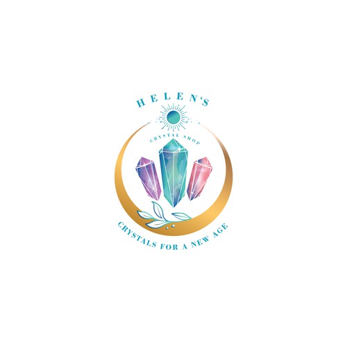 Crystals logo with the title 'Logo for crystal shop'