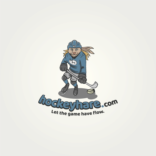 Hare logo with the title 'Hockey Bunny'