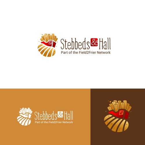 Potato design with the title 'Stebbeds & Hall Logo'