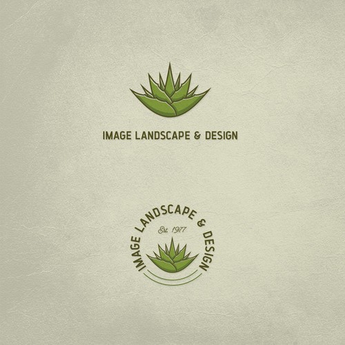 Agave design with the title 'Logo for Landscape company from Texas'