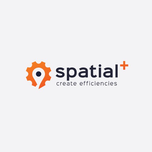 Gear design with the title 'Logo Design for Spatial+'