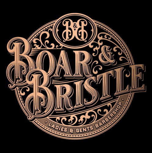 Barbershop logo with the title 'Vintage Typography Logo for Barbershop'