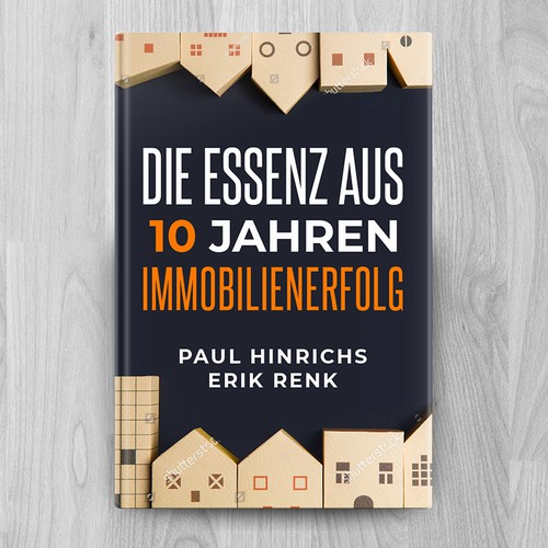 Real estate book cover with the title 'Book cover for a real estate company.'