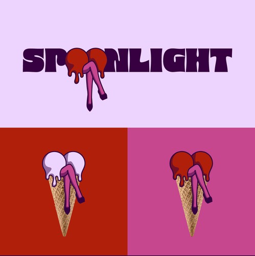 Flirty design with the title 'Logo concept for artisan ice cream brand'