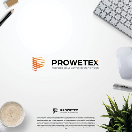 Textile logo with the title 'Prowetex Logo design'