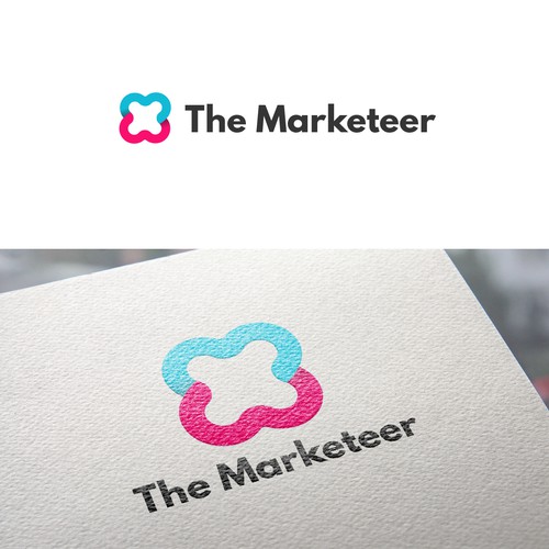 Pink brand with the title 'Elegant Logo for The Marketeer'