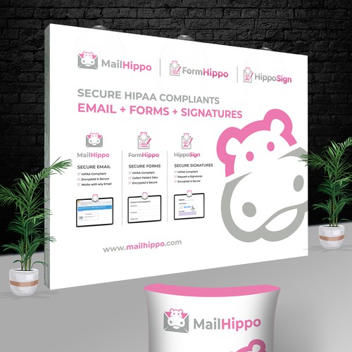 Booth design with the title 'Backdrop '