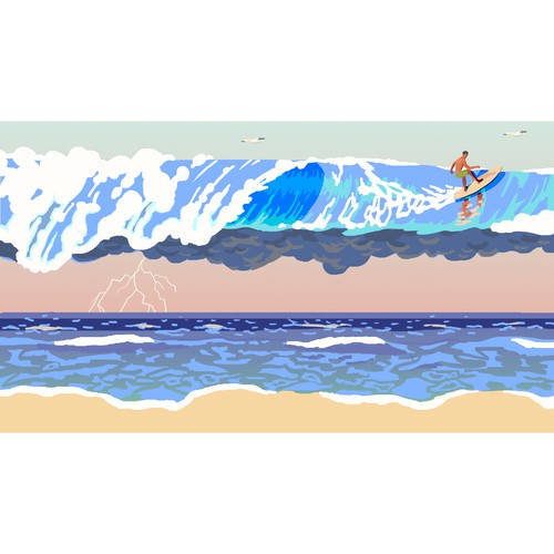 Cool artwork with the title 'Zoom background illustration'