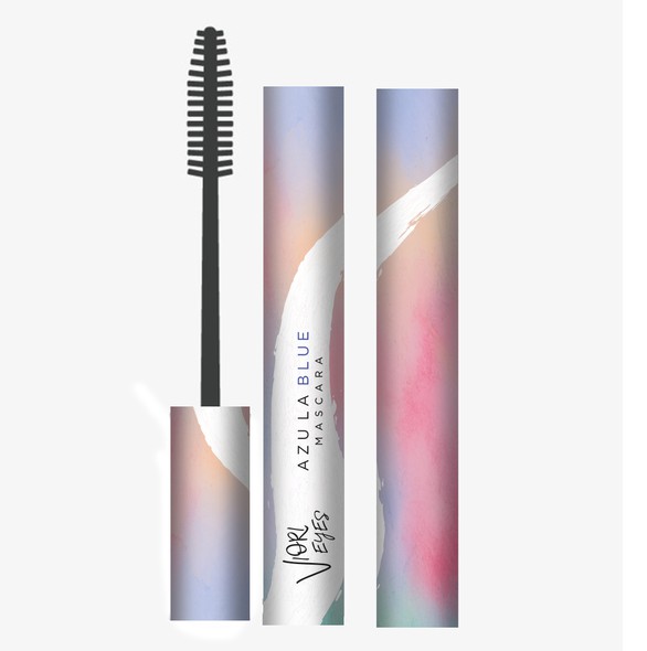 Gradient packaging with the title 'contest entry, mascara tube'