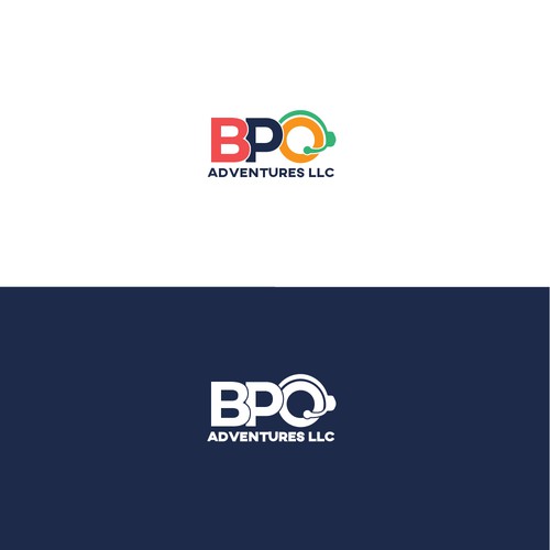Call center design with the title 'Upcoming BPO call center logo'