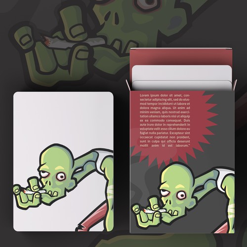 Zombie design with the title 'Drunk Zombies Illustration Design'