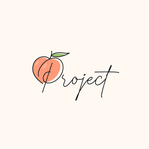 Peach design with the title 'Feminine Logo for Booty Fitness Program'